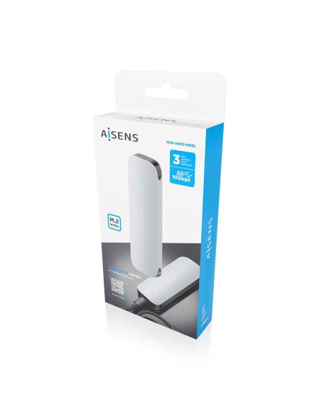CAJA EXTERNA M.2 NGFF ASM2-025SL NVME A USB3.2 GEN2 PLATA AISENS ASM2-025SL