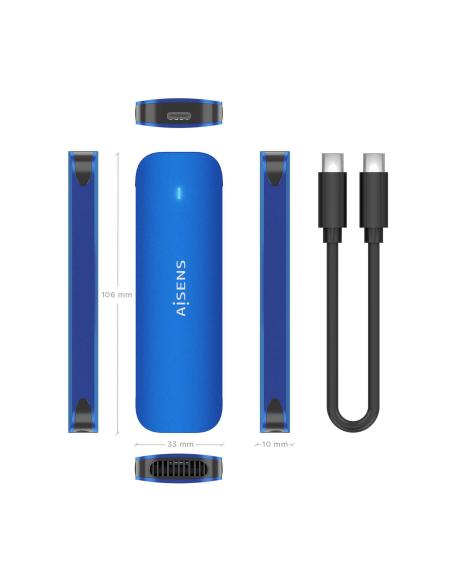 CAJA EXTERNA M.2 NGFF ASM2-026BLU NVME A USB3.2 GEN2 AZUL AISENS ASM2-026BLU