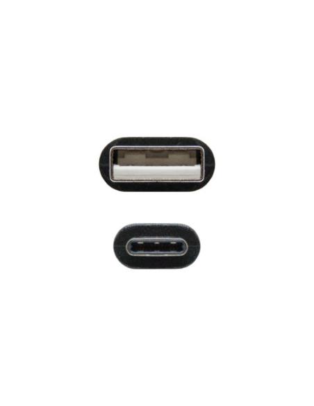 Nanocable USB 2.0, 0.5m cable USB 0,5 m USB C USB A Negro