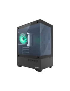 CARCASA COOLBOX GAMING MATX GM200 VISION LITE NEGRA / SIN FUENTE / USB-C 3.2 / 1 VENTILADOR / RGB / COO-CHA-GM200B