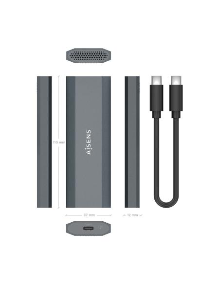 CAJA EXTERNA M.2 (NGFF) ASM2-029GR NVME A USB3.2 GEN2 GRIS AISENS ASM2-029GR
