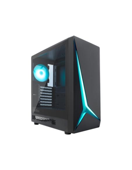 CARCASA COOLBOX GAMING ATX GA450 START LIGHT NEGRA / SIN FUENTE / USB-C 3.2 / 1 VENTILADOR / RGB / COO-CHA-GA450B-0