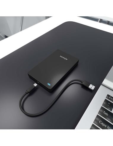CAJA EXTERNA 2.5 9.5MM SATA A USB-C USB3.1 GEN1 NEGRA AISENS ASE-2542B