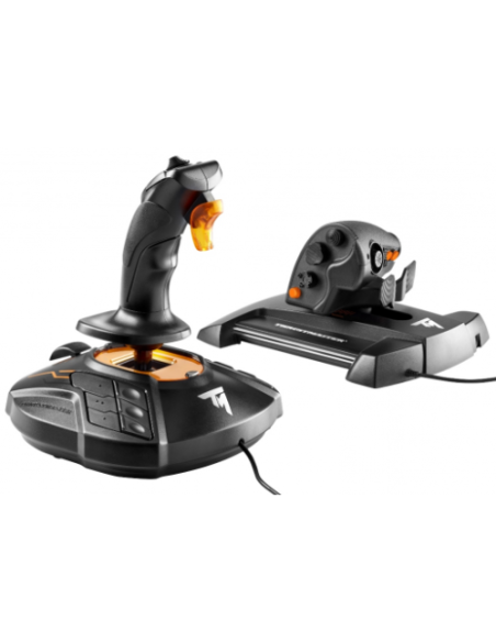 Thrustmaster T-16000M FCS Hotas Negro, Naranja USB Palanca de mando Analógico/Digital MAC, PC