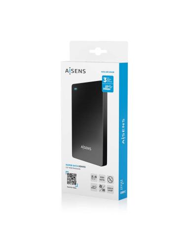 CAJA EXTERNA 2.5 9.5MM SATA A USB-C USB3.1 GEN1 NEGRA AISENS ASE-2542B