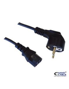 Nanocable 10.22.0110 10m C13 coupler CEE7/7 Schuko cable de transmisión