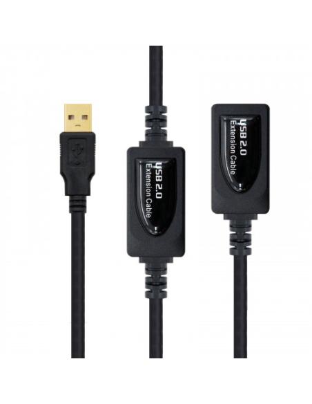 Nanocable 10.01.0213 cable USB 15 m 2.0 USB A Negro
