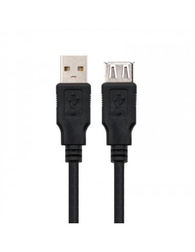 Nanocable CABLE USB 2.0, TIPO A/M-A/H, NEGRO, 1.0 M
