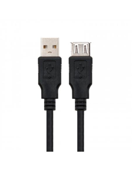 Nanocable CABLE USB 2.0, TIPO A/M-A/H, NEGRO, 1.0 M