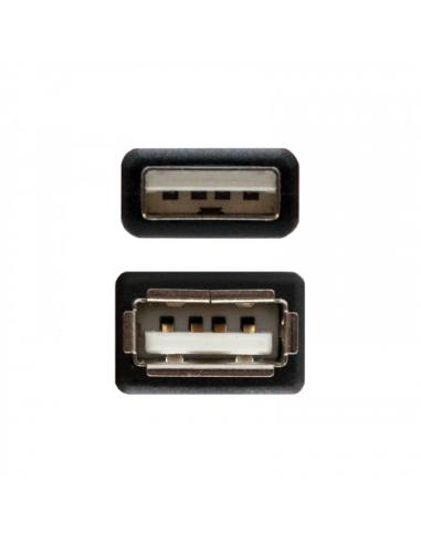 Nanocable CABLE USB 2.0, TIPO A/M-A/H, NEGRO, 1.0 M
