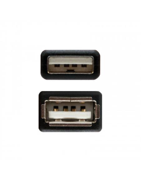 Nanocable CABLE USB 2.0, TIPO A/M-A/H, NEGRO, 1.0 M