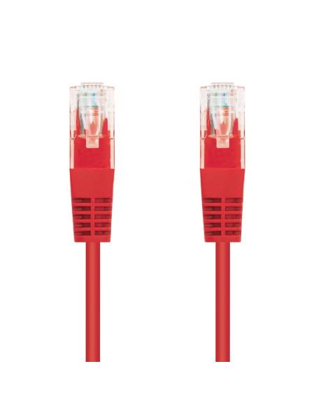 NANOCABLE CABLE RED LATIGUILLO RJ45 CAT.5E UTP AWG24, ROJO, 0.5 M (10.20.0100-R)