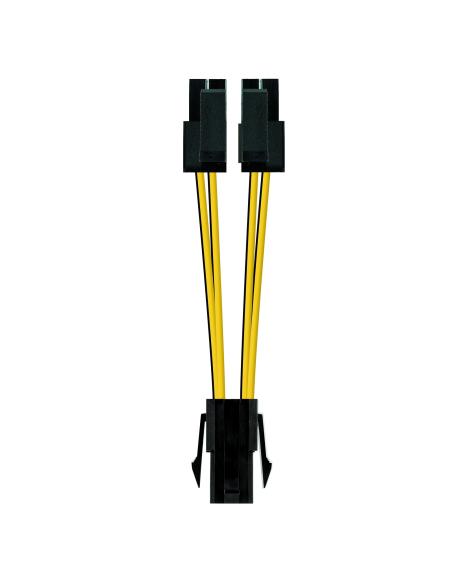 NANOCABLE CABLE ALIM., 4PIN/H-4+4PIN/M, 15CM (10.19.1401)