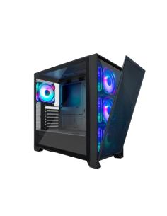 CARCASA COOLBOX GAMING ATX GE2000 DUALVIEW NEGRA / SIN FUENTE / USB-C 3.2 / 4 VENTILADORES / RGB / COO-CHA-GE2000-0