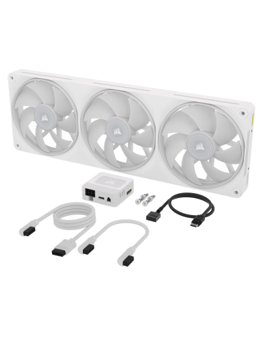 VENTILADOR CAJA CORSAIR LX RGB SERIES ICUE LINK LX360 RGB WHITE 360MM RGB FAN TRIPLE FAN CO-9051066-WW
