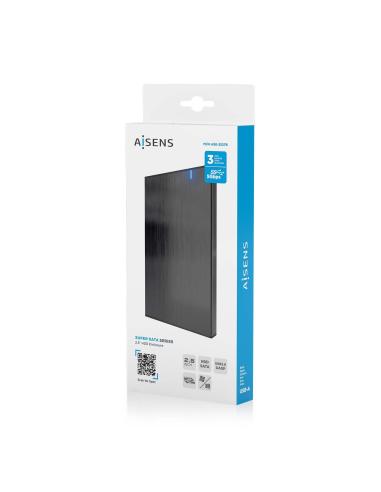CAJA EXTERNA 2.5 9.5MM SATA A USB 3.0 USB3.1 GEN1 NEGRA AISENS ASE-2527B