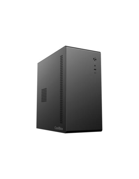 CARCASA COOLBOX MATX M640C NEGRA / FULLMETAL / SIN FUENTE / USB-C 3.2 / 1 VENTILADOR / COO-PCM640C-0