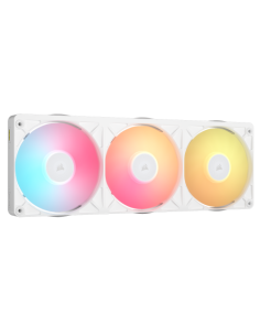 VENTILADOR CAJA CORSAIR RX II RGB SERIES ICUE LINK RX360 II UNIFIED FRAME RGB WHITE WITH ICUE LINK SYSTEM HUB 360MM RGB FAN TRIP
