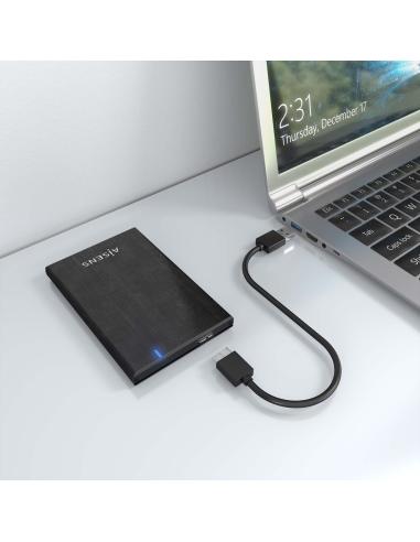CAJA EXTERNA 2.5 9.5MM SATA A USB 3.0 USB3.1 GEN1 NEGRA AISENS ASE-2528B