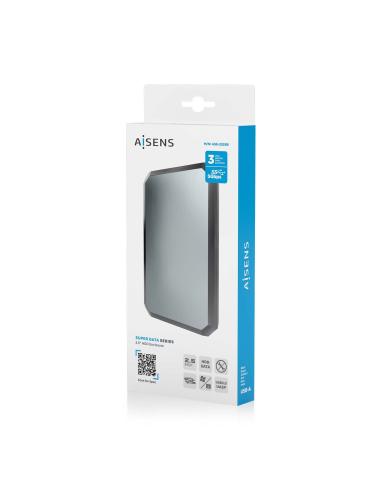 CAJA EXTERNA 2.5 9.5MM SATA A USB 3.0 USB3.1 GEN1 NEGRA-GRIS AISENS ASE-2529B