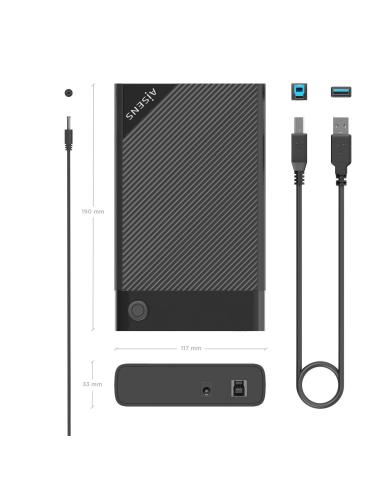 CAJA EXTERNA 3.CAJA5 SATA A USB 3.0USB3.1 GEN1 NEGRA AISENS ASE-3529B