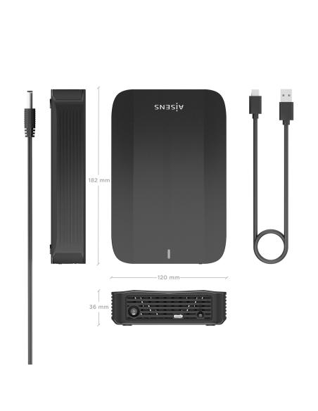CAJA EXTERNA 3.5 SATA A USB-C USB3.1 GEN1 NEGRA AISENS ASE-3535B