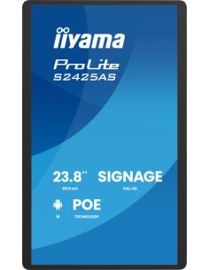 IIYAMA 24" SMALL FORMAT SIGNAGE WITH ANDROID 14+GMS, 5-YEAR IISIGNAGE2 LICENCE, SOC OCTA-CORE RK3576 4GB, STORAGE 32GB, 1920X108 2