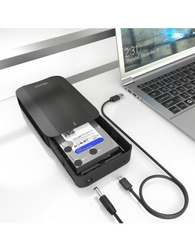 CAJA EXTERNA 3.5 SATA A USB-C USB3.1 GEN1 NEGRA AISENS ASE-3535B