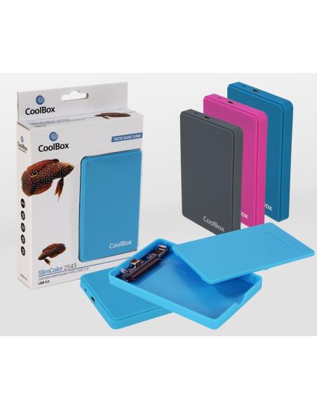 CAJA EXTERNA 2.5 COOLBOX SLIMCOLOR SCG2543 GRIS USB3.2 GEN1 COO-SCG2543-8
