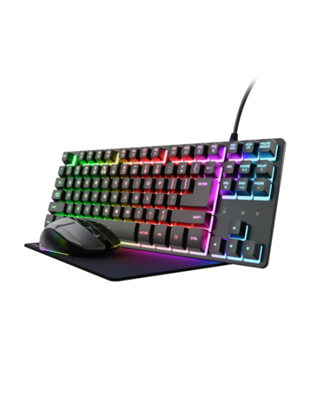 Trust GXT 794 3-in-1 Gaming teclado Ratón incluido Juego USB QWERTY Español Negro