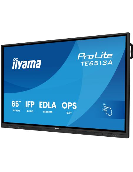 IIYAMA 65" (EDLA)/ANDROID 14 EDLA 6/128GB, 40-PTS UHD , NFC, PIR , MM 2X20W +20W SBUW, 2XHDMI, DP, 2XUSB-C100W PD/MINI-JACK / OP