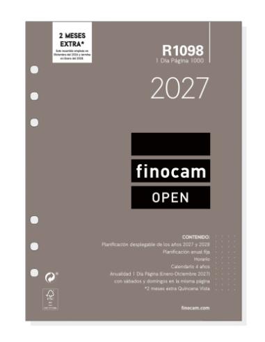 RECAMBIO ANUAL 2027 R1098 OPEN1000 155X215MM DIA PAGINA FINOCAM 711680027