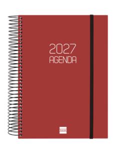 AGENDA 2027 BASIC OPAQUE E10 155X212MM DIA PAGINA BURDEOS FINOCAM 742917427