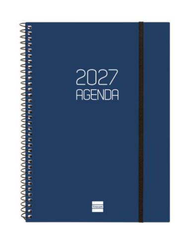 AGENDA 2027 BASIC OPAQUE E10 155X212MM SEMANA VISTA HORIZONTAL AZUL FINOCAM 742761027
