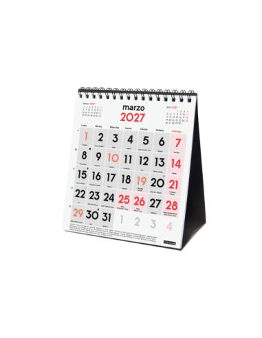 CALENDARIO 2027 SOBREMESA NEUTRO NUMEROS GRANDES XS 140X150MM FINOCAM 780120027