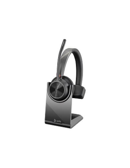 HP Poly Auriculares Poly Voyager 4310 con certificación para Microsoft Teams + llave BT700 + soporte de carga
