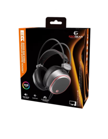 EGO GEAR - SHS55 RGB WIRED PREMIUM GAMING HEADSET FOR PC, PS5, PS4, SWITCH 2, SWITCH , SWITCH LITE, SWITCH OLED, XBOX & MOBILE