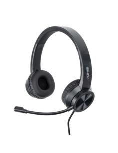Lindy 20439 auricular y casco Auriculares Alámbrico Diadema Oficina/Centro de llamadas USB Tipo C Negro