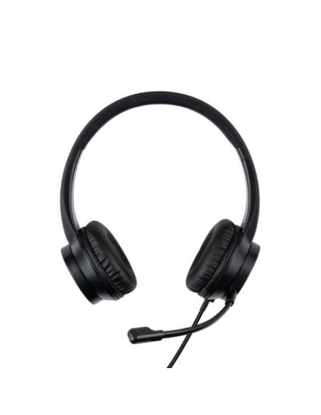 Lindy 20439 auricular y casco Auriculares Alámbrico Diadema Oficina/Centro de llamadas USB Tipo C Negro