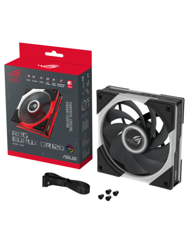 VENTILADOR CAJA ASUS ROG EURUX GR120 FAN ARGB REVERSE BLACK