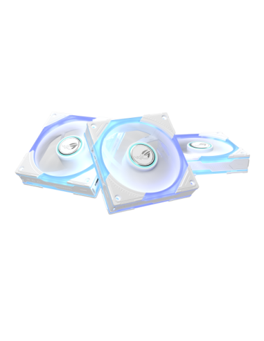 ASUS ROG Eurux GR120 ARGB Reverse Fan White Edition - Triple Pack Carcasa del ordenador Ventilador 12 cm Blanco 3 pieza(s)