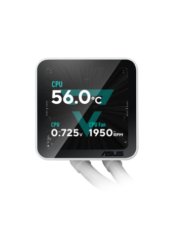 ASUS PRIME LC II 360 ARGB LCD WHT Procesador Sistema de refrigeración líquida todo en uno 12 cm Blanco 1 pieza(s)