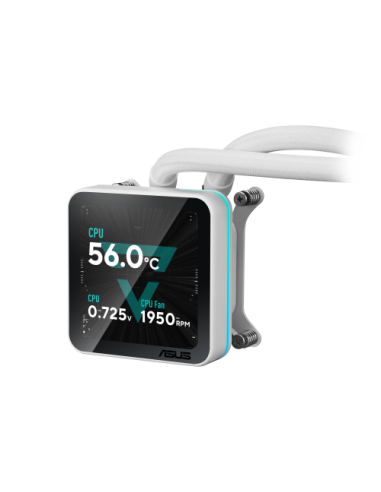 ASUS PRIME SLC II 360 ARGB LCD WHT Procesador Sistema de refrigeración líquida todo en uno 12 cm Blanco 1 pieza(s)