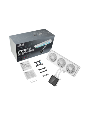 ASUS PRIME SLC II 360 ARGB LCD WHT Procesador Sistema de refrigeración líquida todo en uno 12 cm Blanco 1 pieza(s)