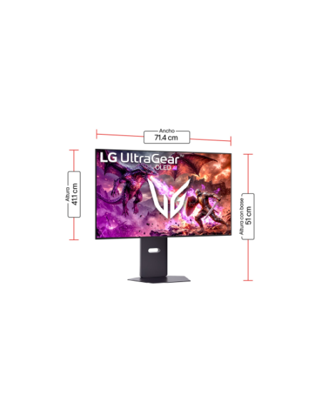 MONITOR LG 32" ULTRAGEAR OLED 32GX870B-B: PANEL OLED, RESOLUCIÓN 4K UHD, 240 HZ, 0,03 MS, DISPLAYHDR TRUE BLACK 500, G-SYNC COMP