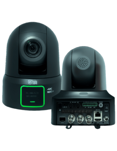 LAIA (PRC-425FB) BROADCASTER PRO 25X FIBER CÁMARA PTZ 4K A 60 FPS COLOR NEGRO: SENSOR DE GRAN CALIDAD CMOS 1/1,8", ZOOM ÓPTICO 2