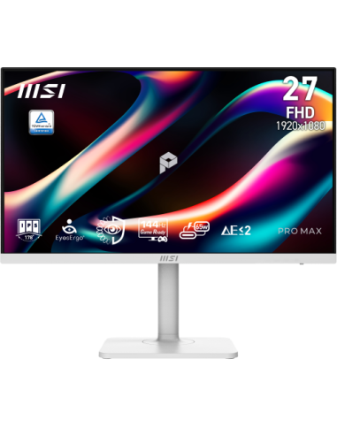 MSI Pro MAX 271PHW E14 pantalla para PC 68,6 cm (27") 1920 x 1080 Pixeles Full HD Blanco