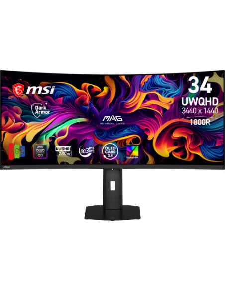 MSI MAG 341CQP QD-OLED X28 pantalla para PC 86,4 cm (34") 3440 x 1440 Pixeles UltraWide Quad HD Negro