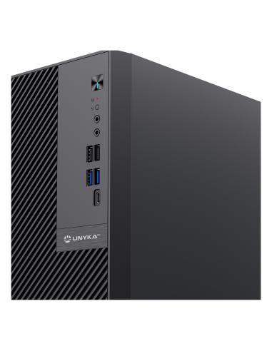 CAJA MICRO-ATX SEMITORRE NUMEN 500 PRO 4USB 1TYPEC (SIN FUENTE) NEGRA 52115