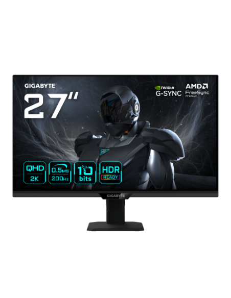 GIGABYTE G27Q20T Monitor Gaming 27” QHD - 2560 x 1440, 200Hz, 0.5ms, Compatible con G-Sync, FreeSync Premium, HDR10, HDMI 2.0, D